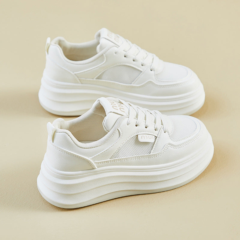 Women's Modern Support White Everyday Platform Sneakers