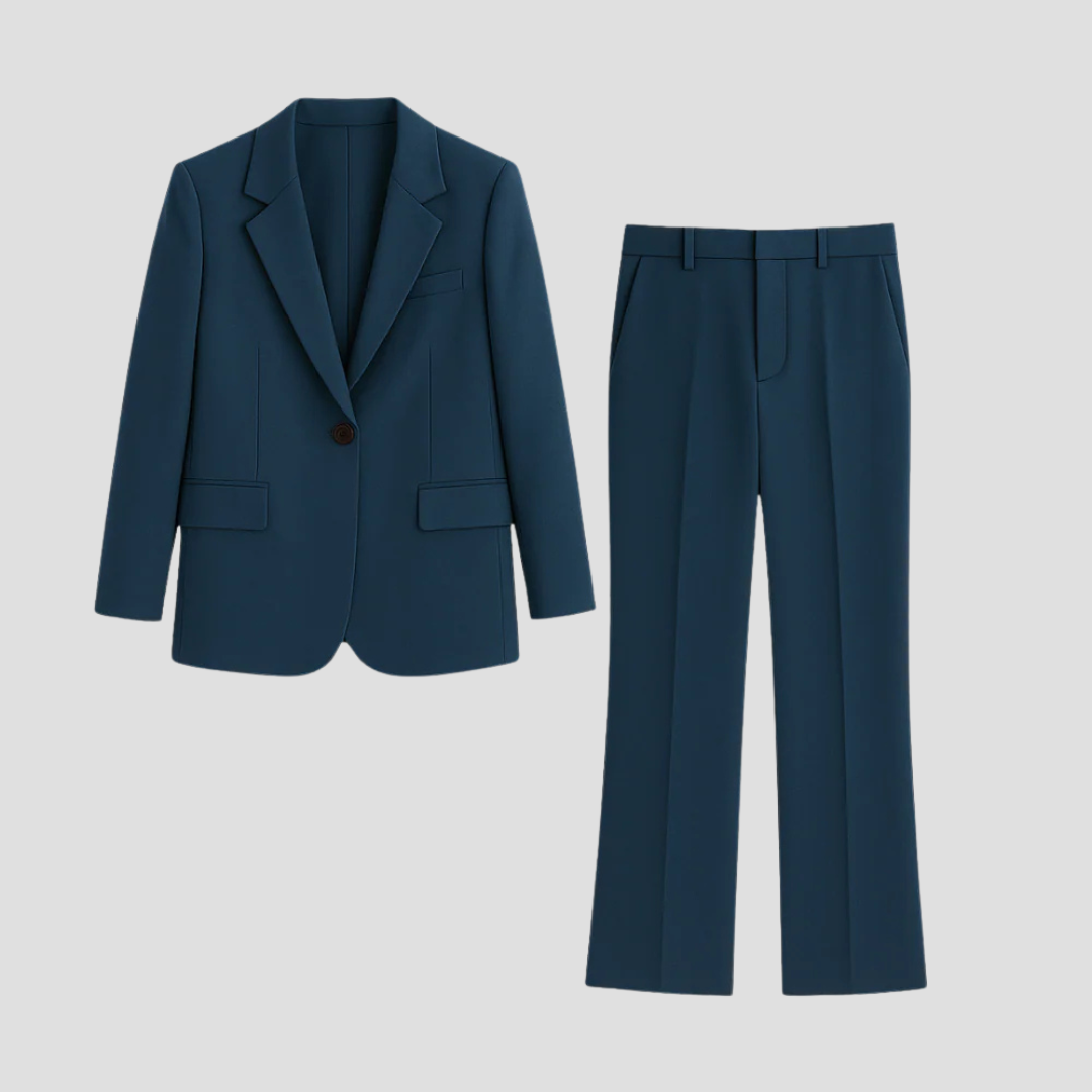 Women's Formal Suit Set Longline Blazer with Matching Trousers