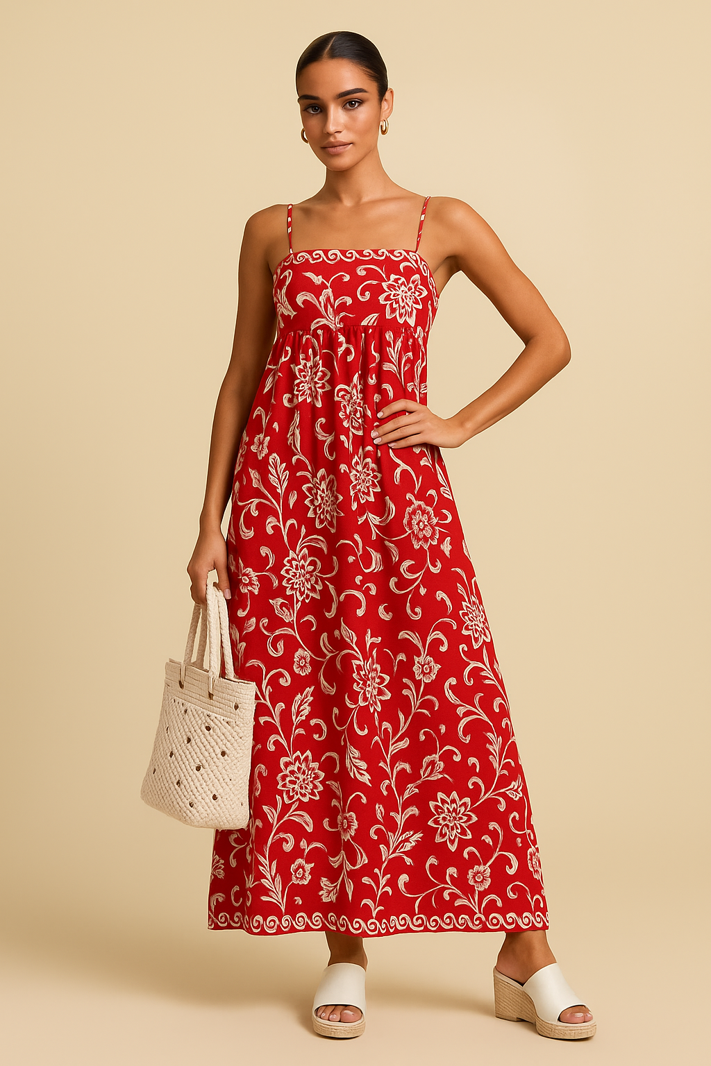 Delilah Floral Print Maxi Dress – Flowy Fit, Elegant Summer Style