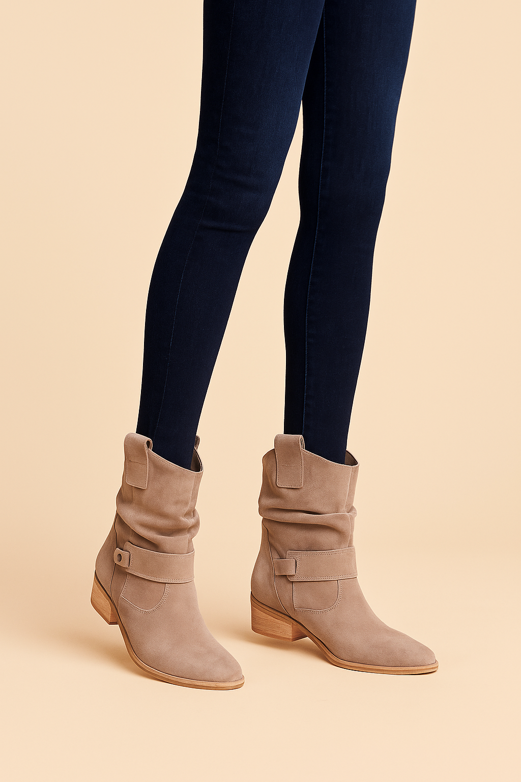 Camila Low Heel Zip Up Boots