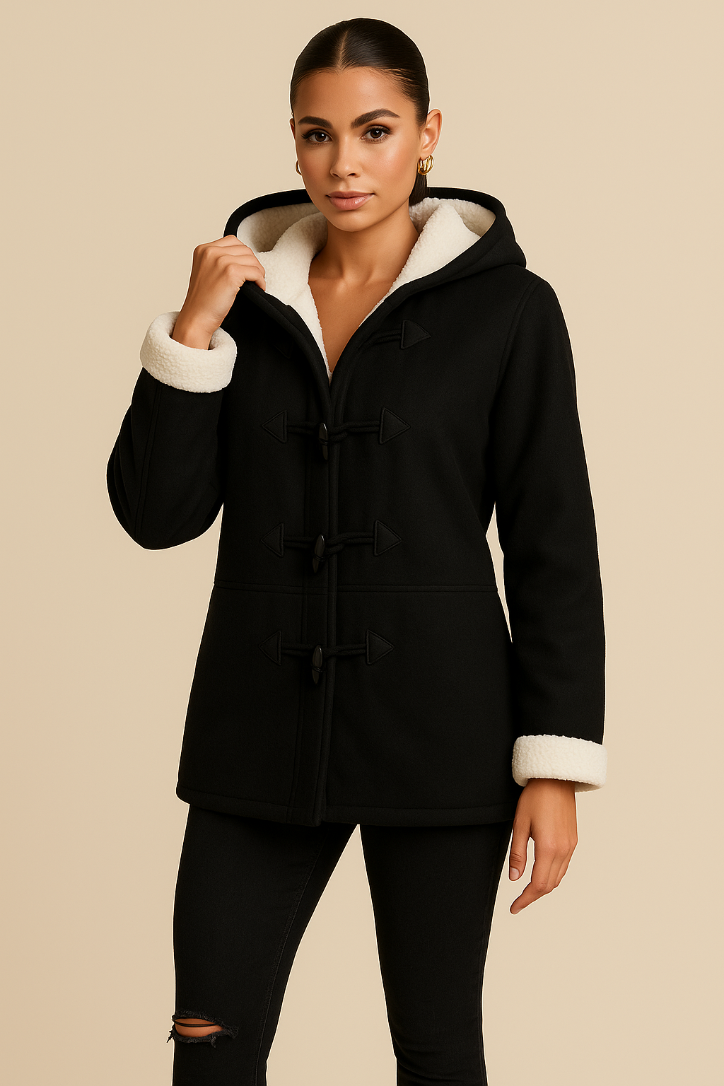 Celeste | Elegant Cashmere Hooded Coat