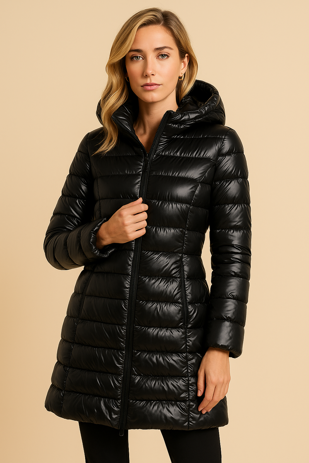 Evangeline Lightweight Blue Quilted Insulated Jacket