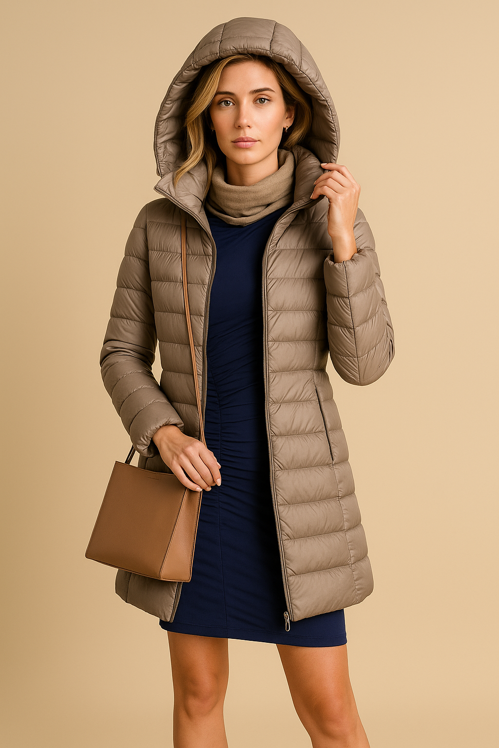 Evangeline Lightweight Blue Quilted Insulated Jacket
