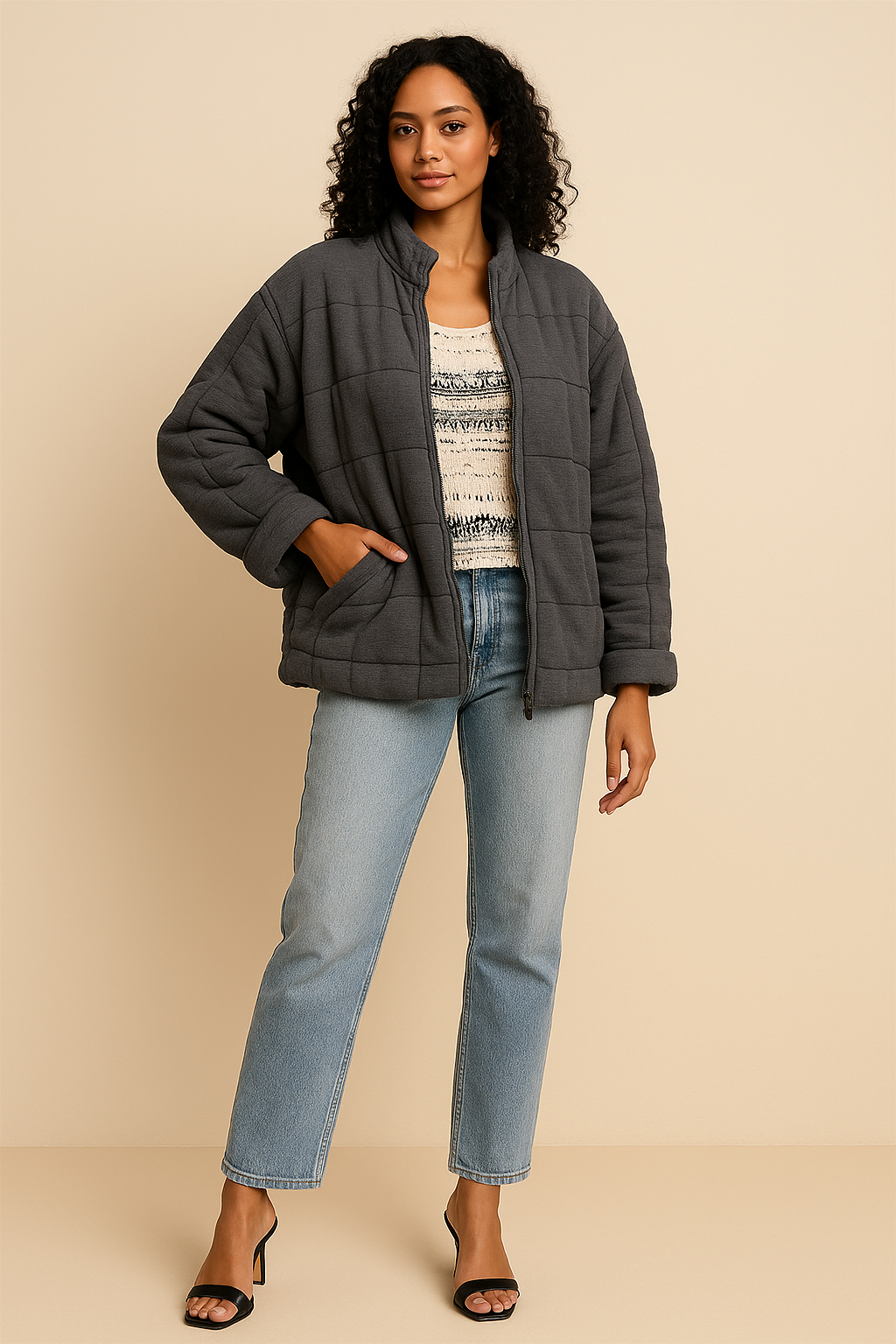 Sabine Lightweight Forest Green Quilted Insulated Jacket