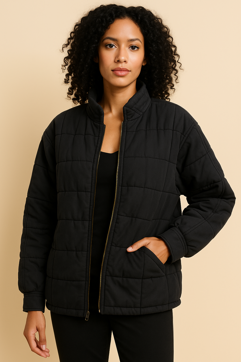 Sabine Lightweight Forest Green Quilted Insulated Jacket