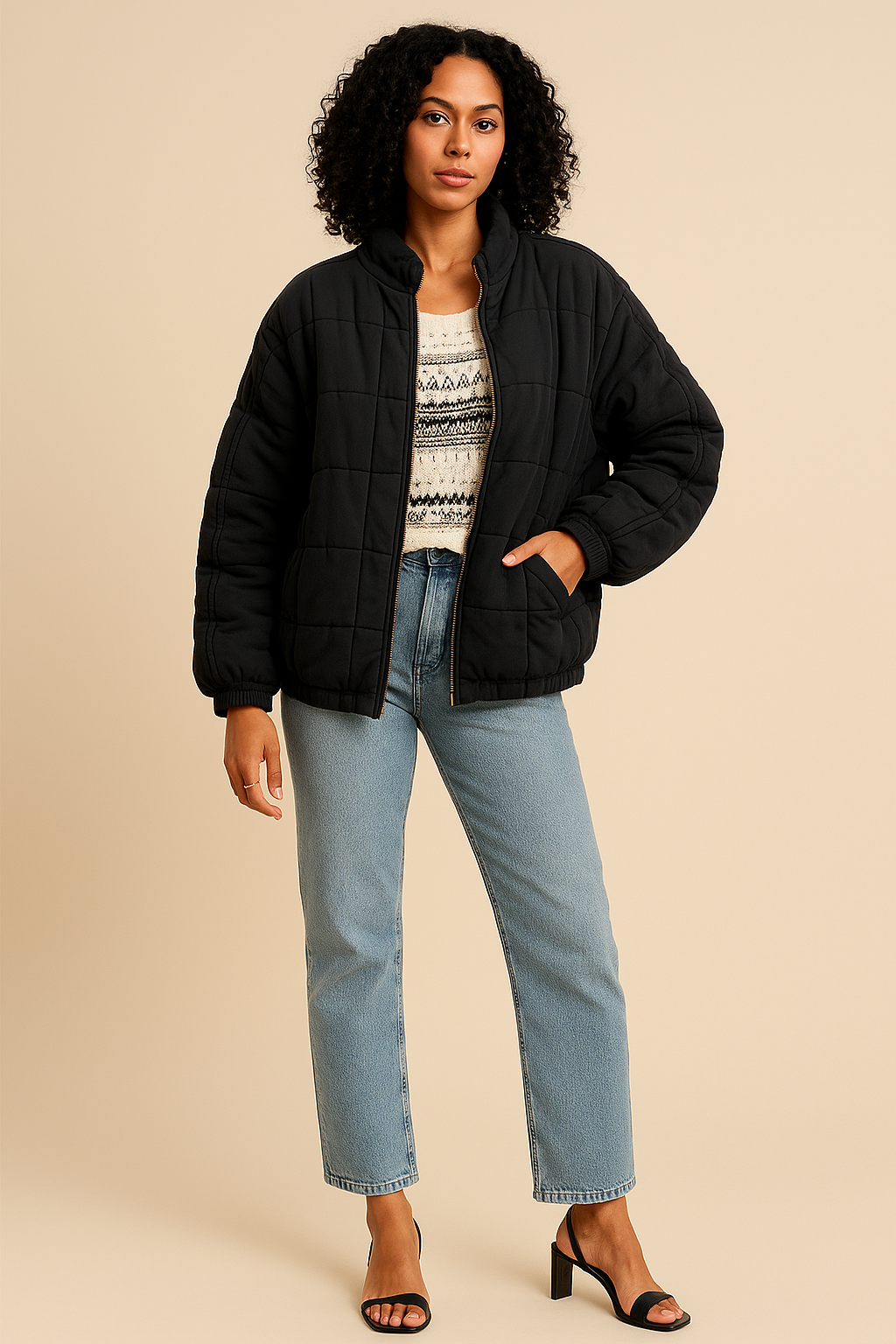 Sabine Lightweight Forest Green Quilted Insulated Jacket