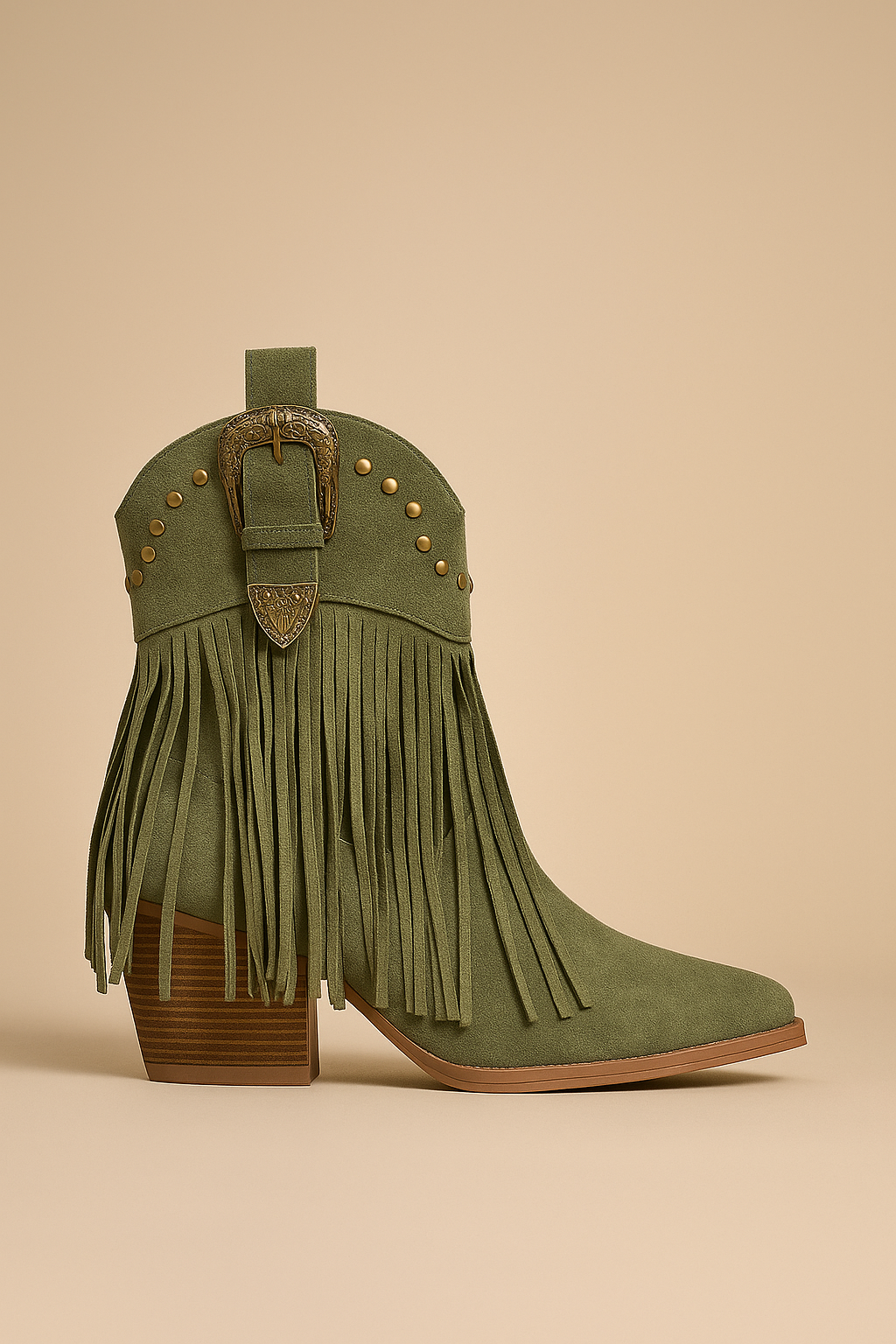Rowena Western Cowboy Boots with Pointed Toe & Block Heel