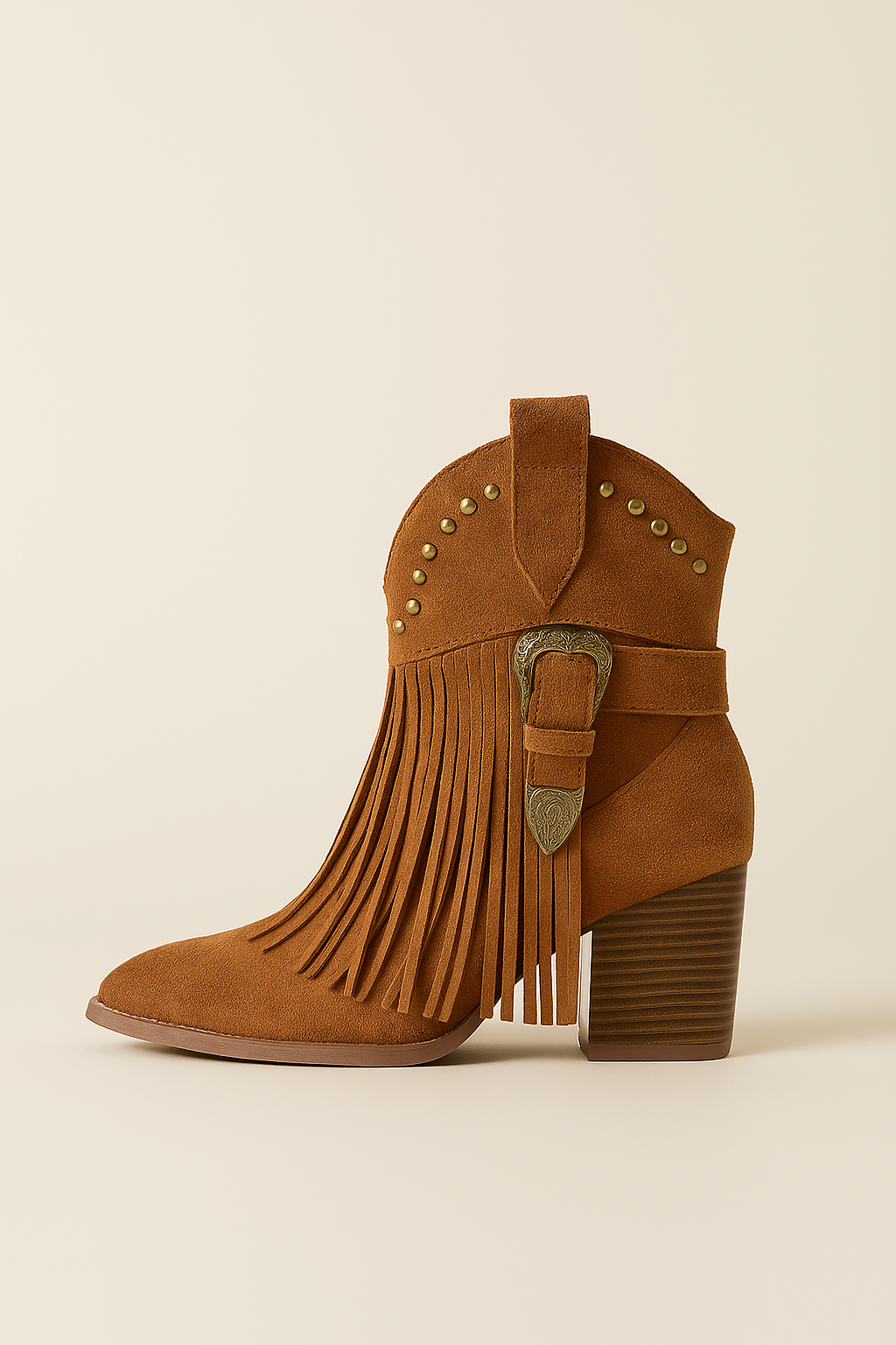 Rowena Western Cowboy Boots with Pointed Toe & Block Heel