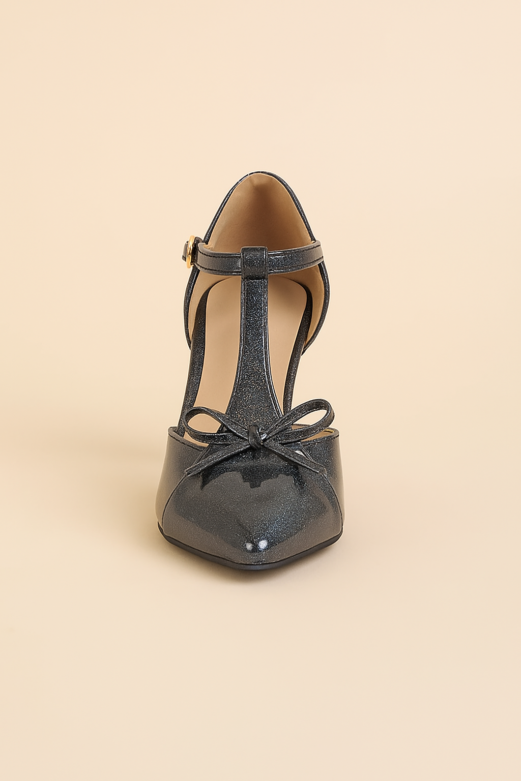 Ella Grey T-Strap Heels