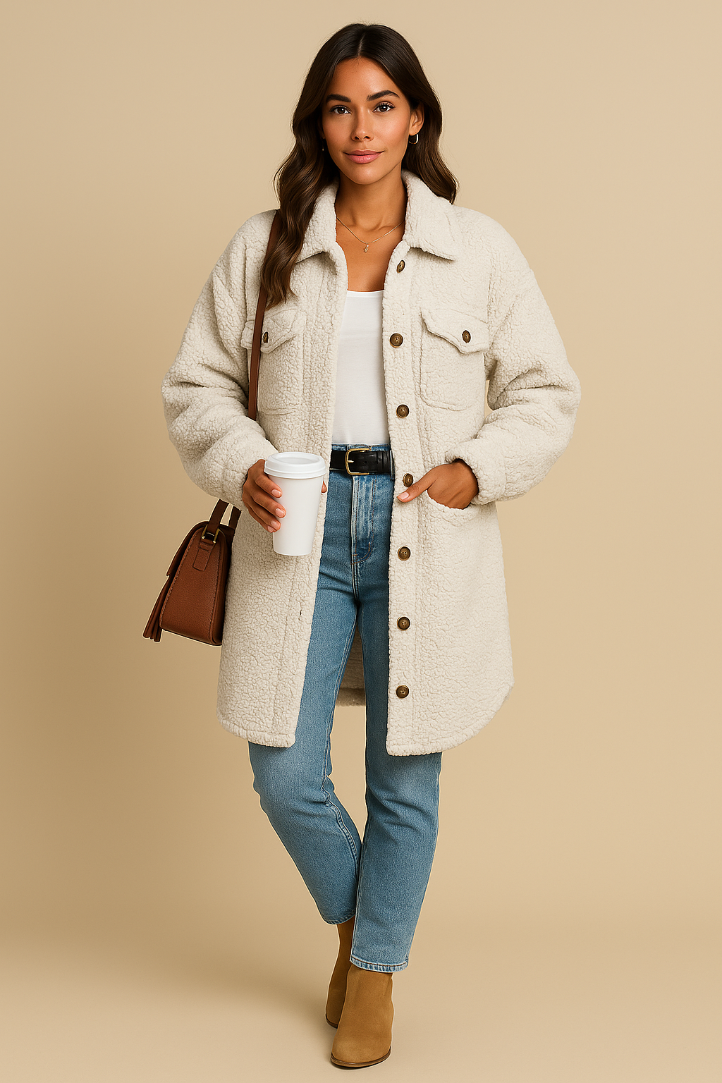 Lila Long Button-Down Knit Cardigan