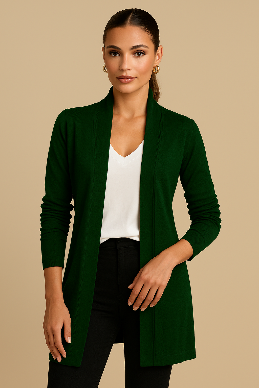 Isolde Long Velvet Duster Cardigan