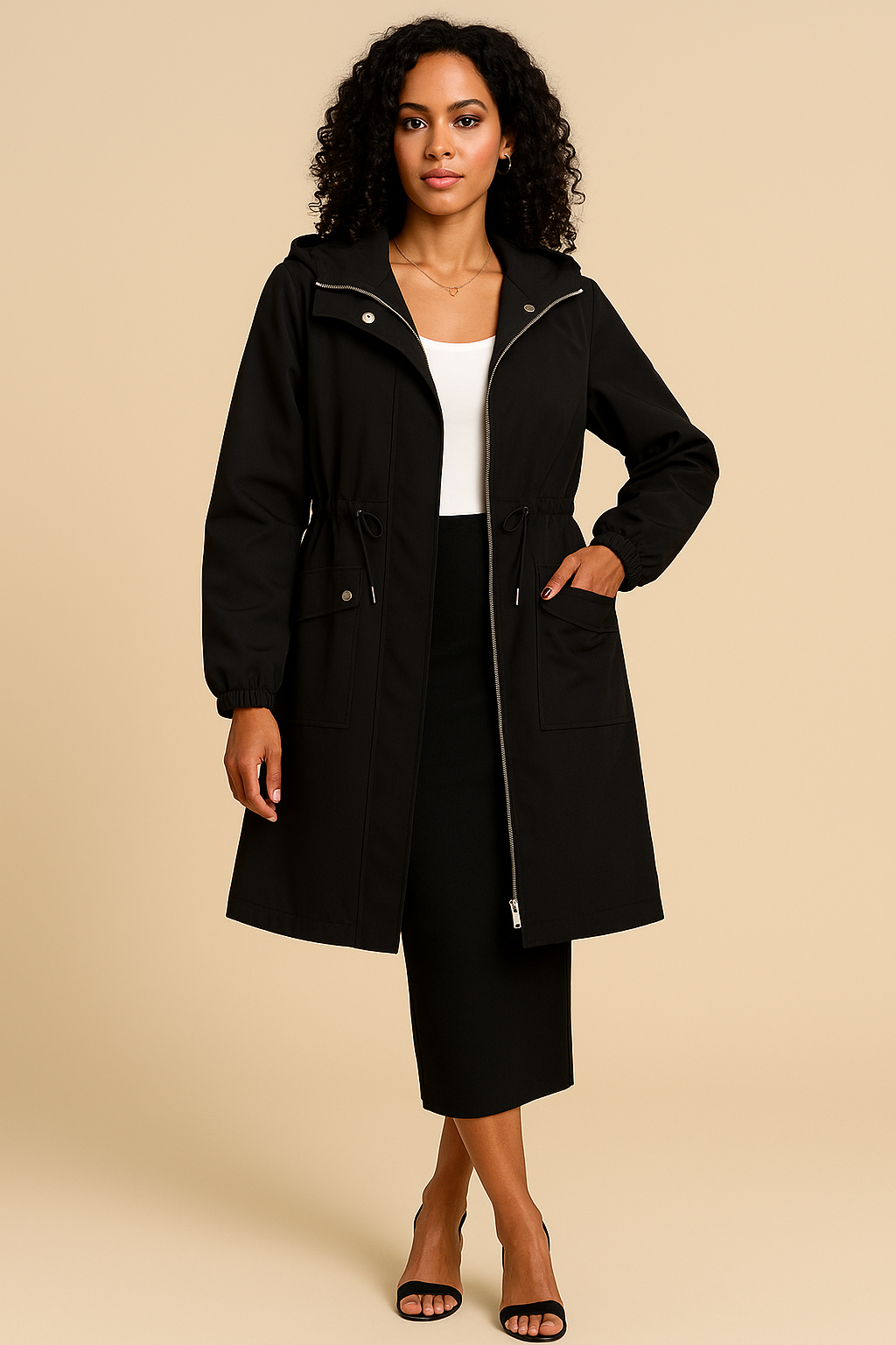 Elodie Hooded Fall Jacket