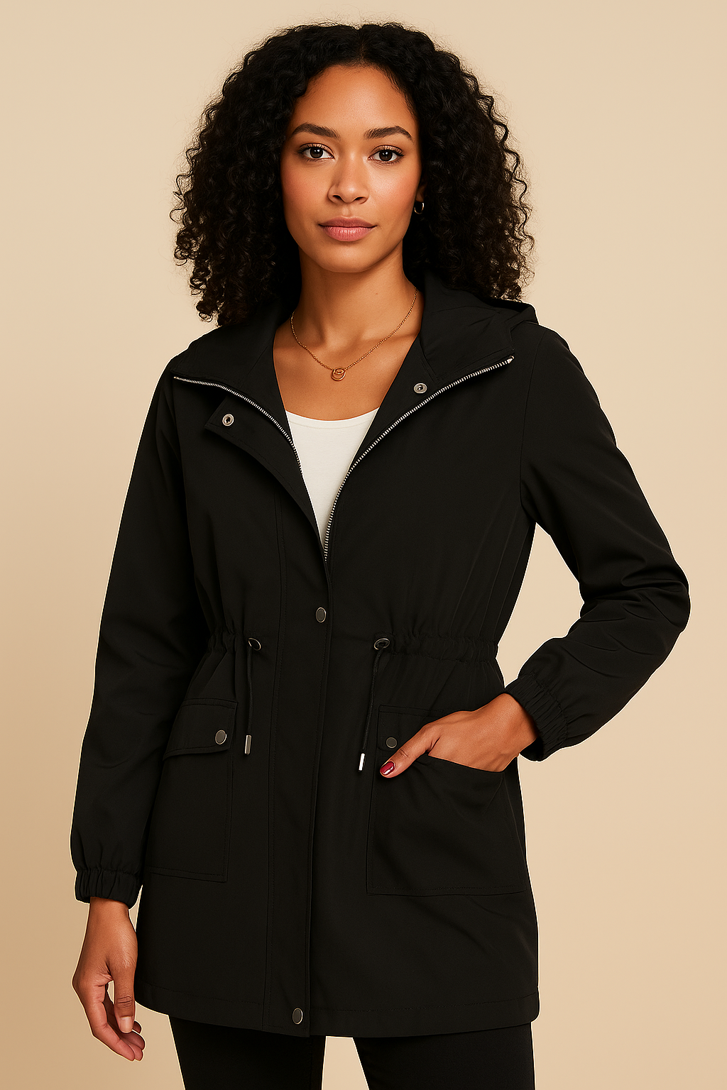 Elodie Hooded Fall Jacket