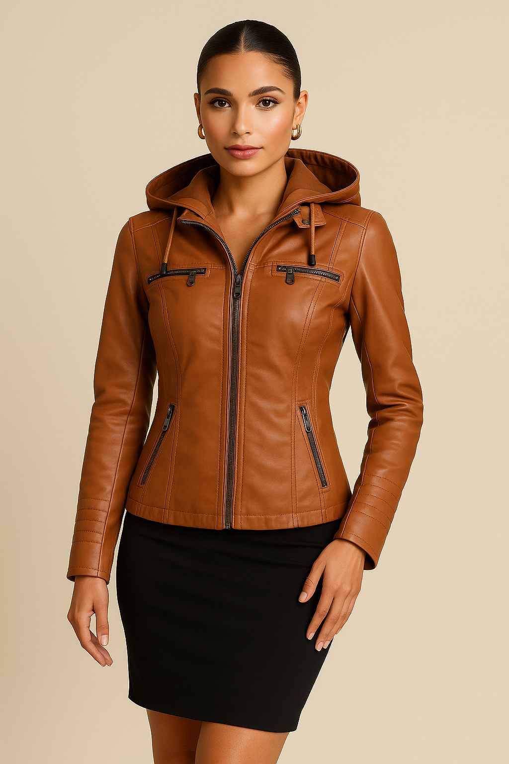 Alessia Two-Piece Hooded Jacket Set
