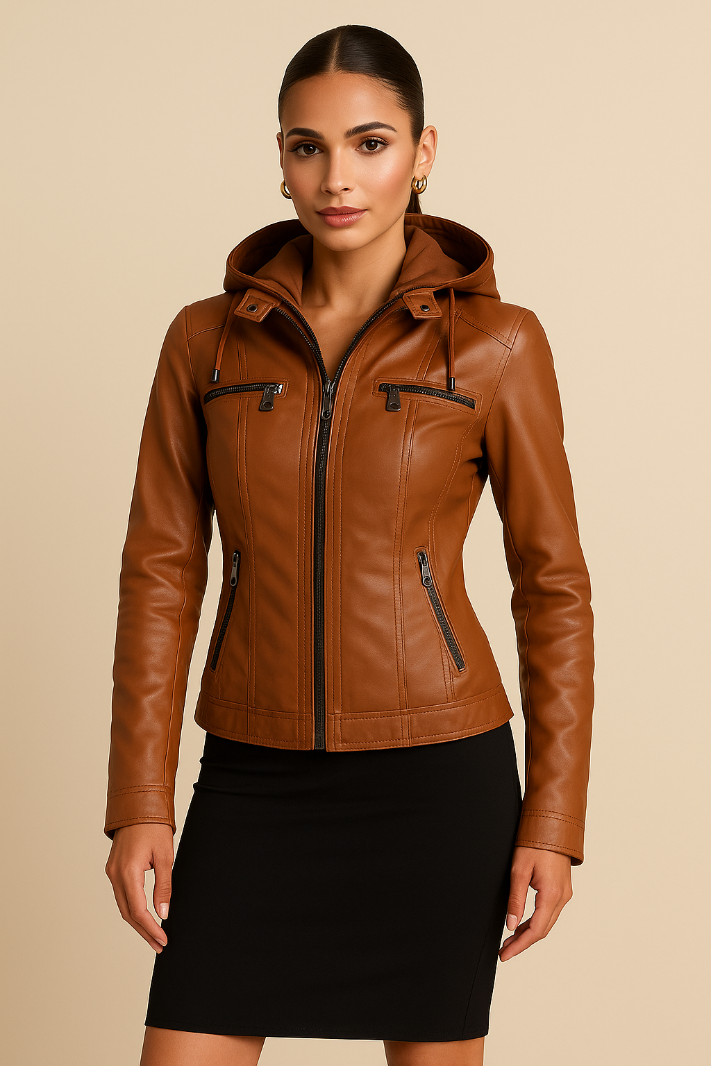 Alessia Two-Piece Hooded Jacket Set
