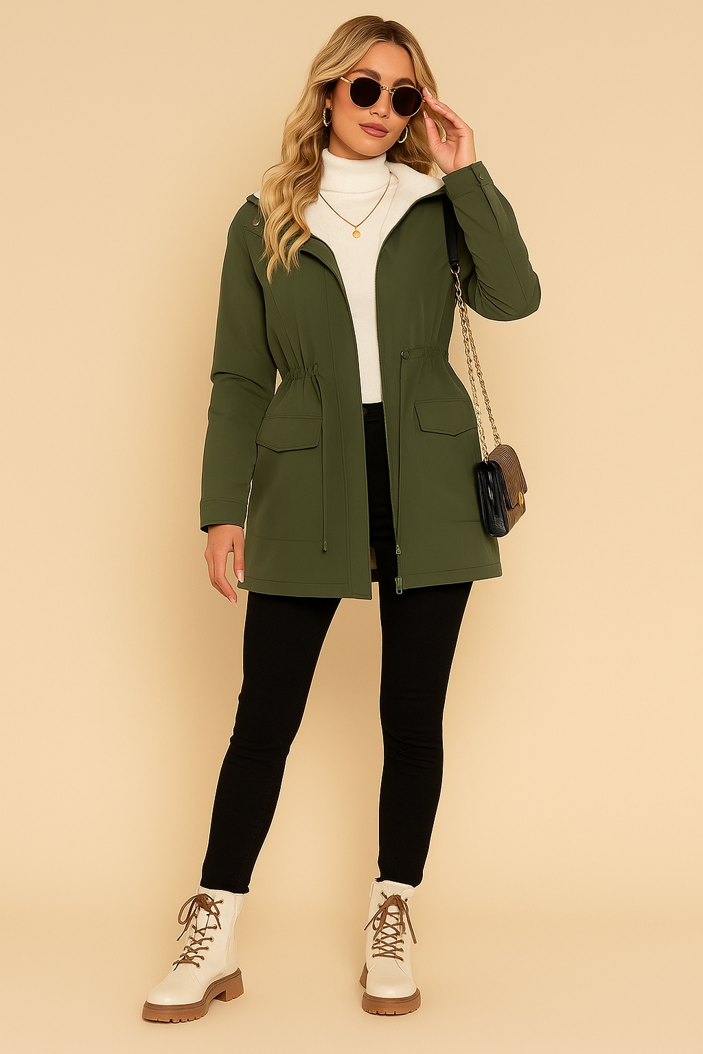 Camilla Hooded Winter Coat with Drawstring