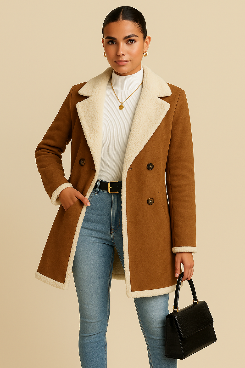 Amara Long-Sleeve Coat