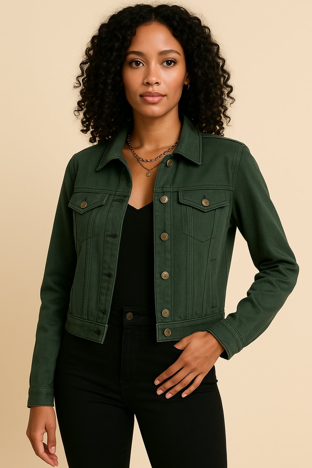 Liora Suede Velvet Stand Collar Jacket