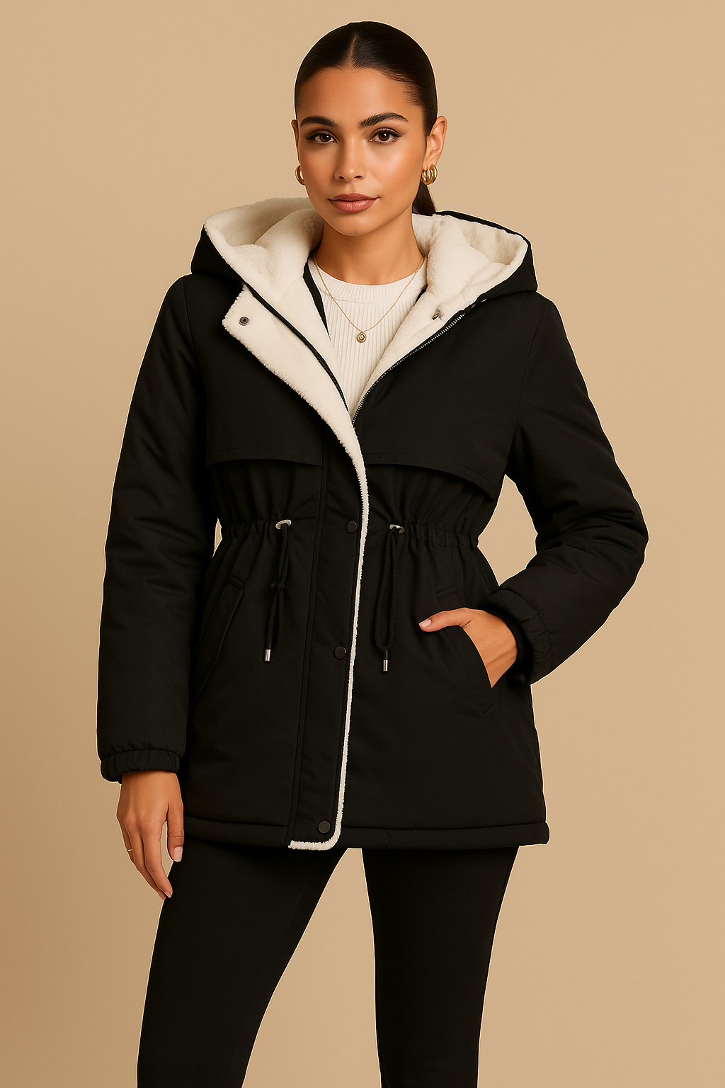 Danica Fleece-Lined Hooded Winter Coat