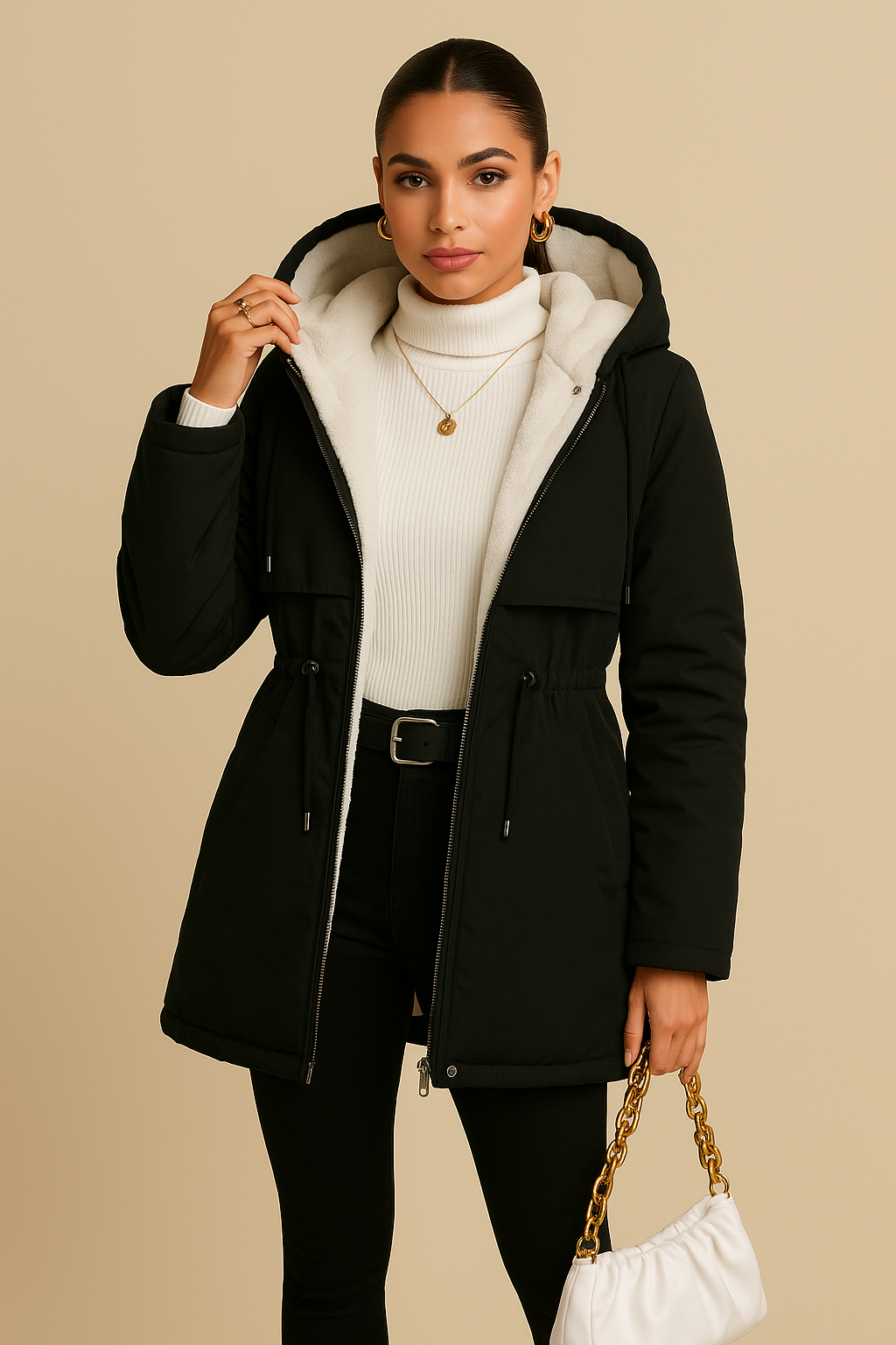 Danica Fleece-Lined Hooded Winter Coat