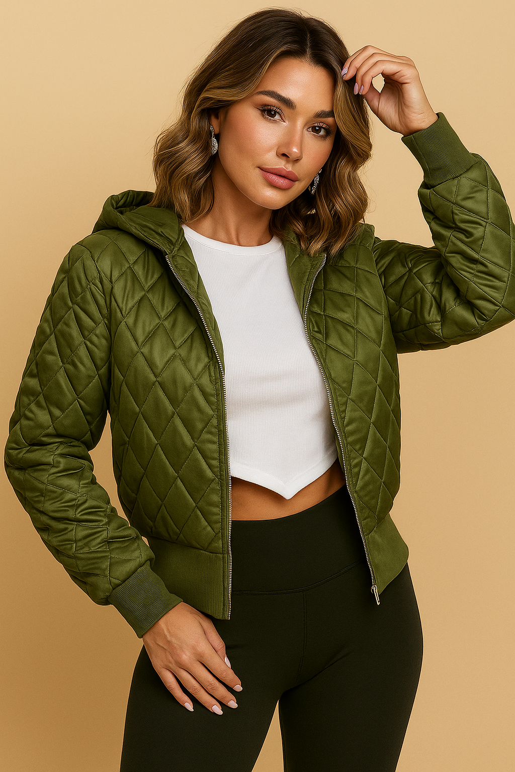 Ravena Structured Zip-Up Hooded Jacket