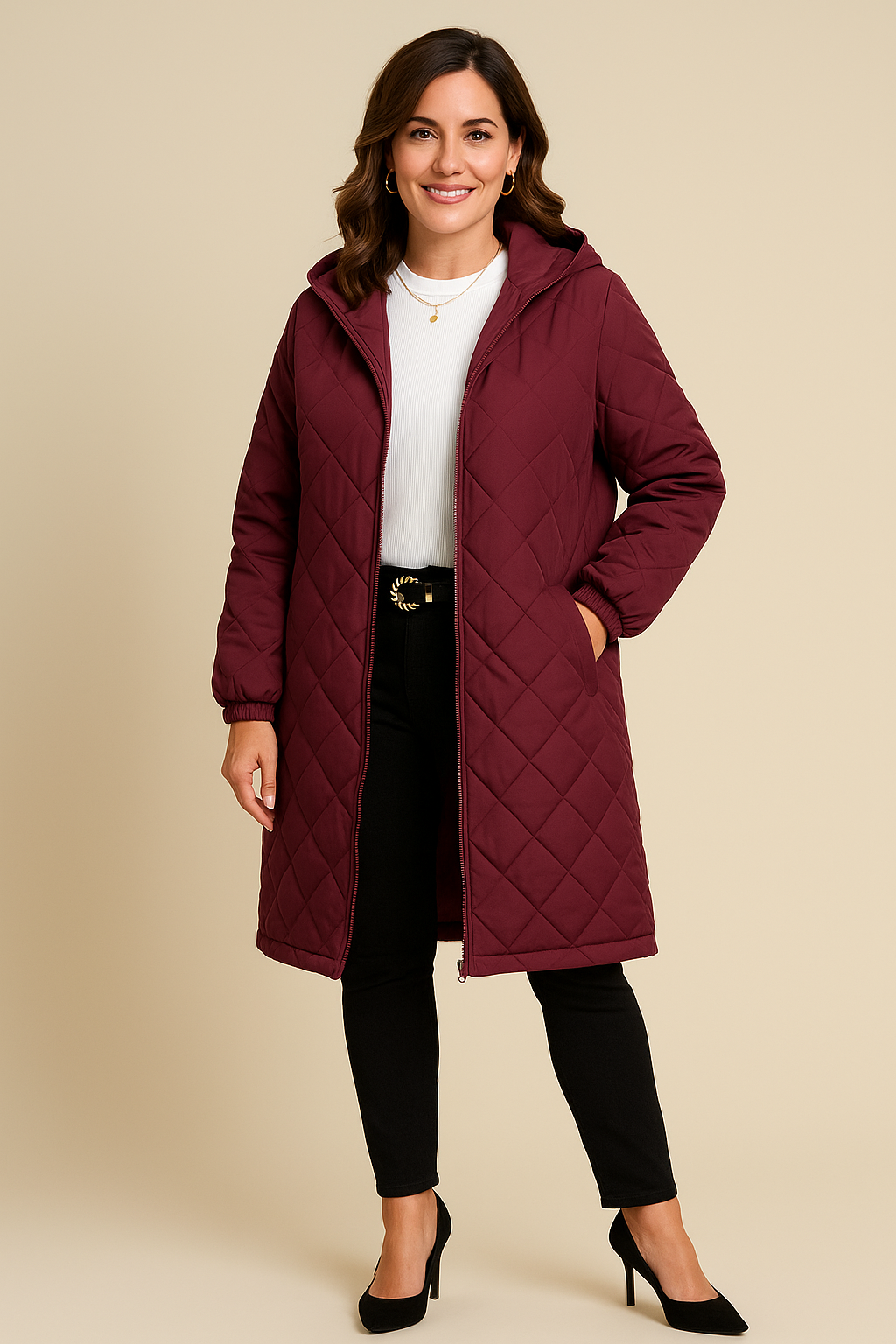 Selina Quilted Hooded Jacket