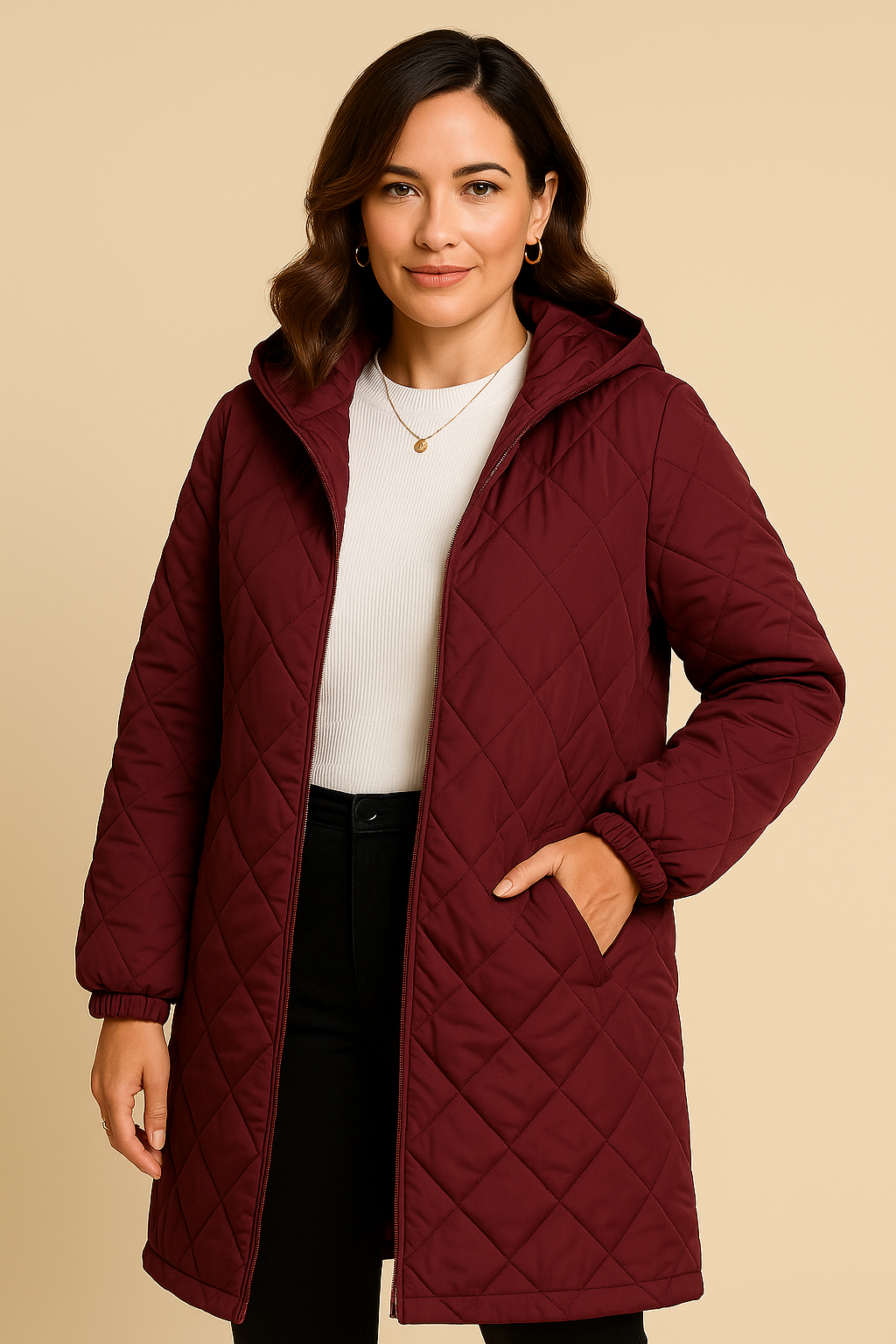 Selina Quilted Hooded Jacket