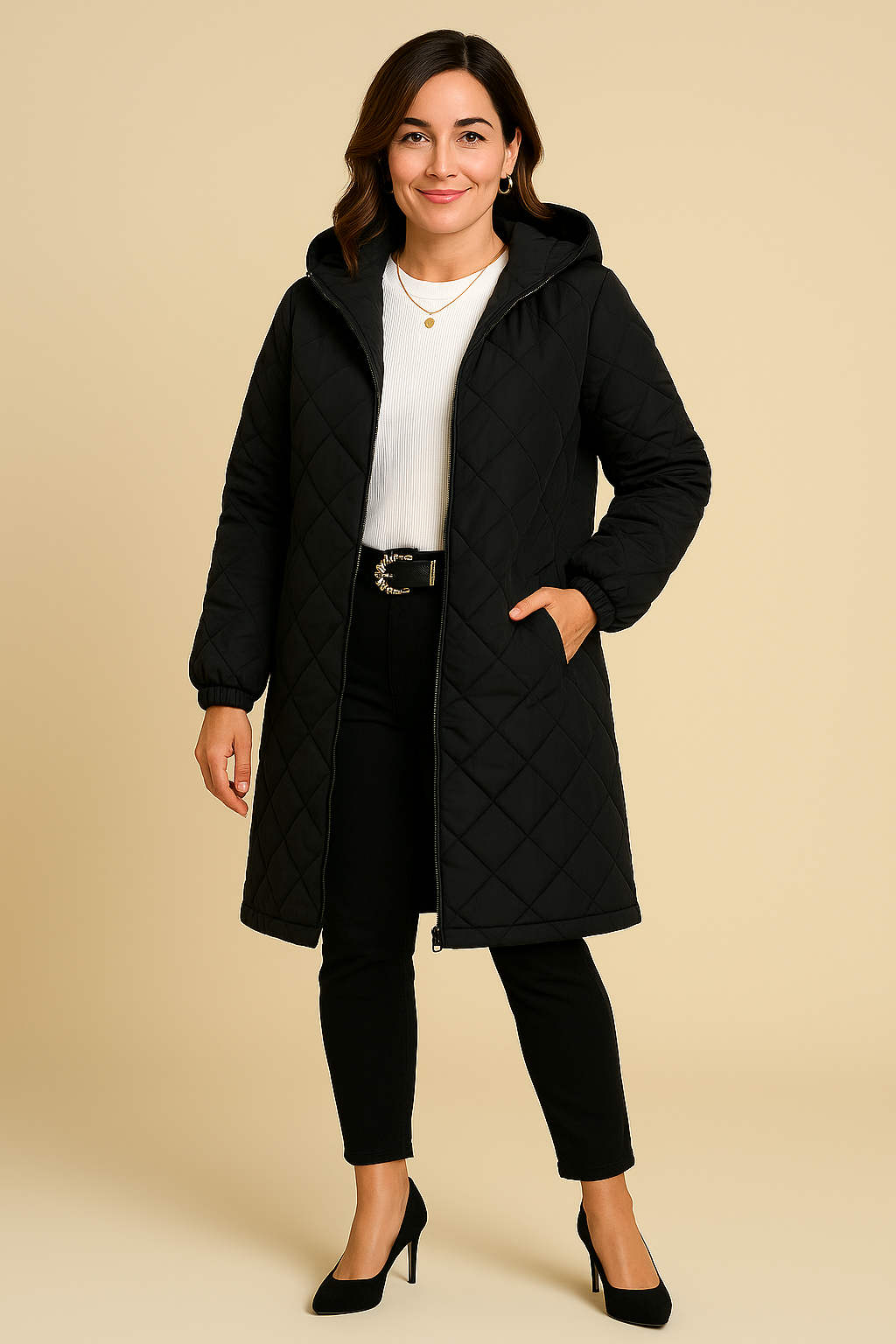 Selina Quilted Hooded Jacket