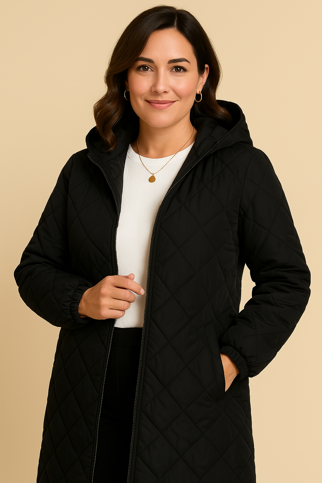 Selina Quilted Hooded Jacket