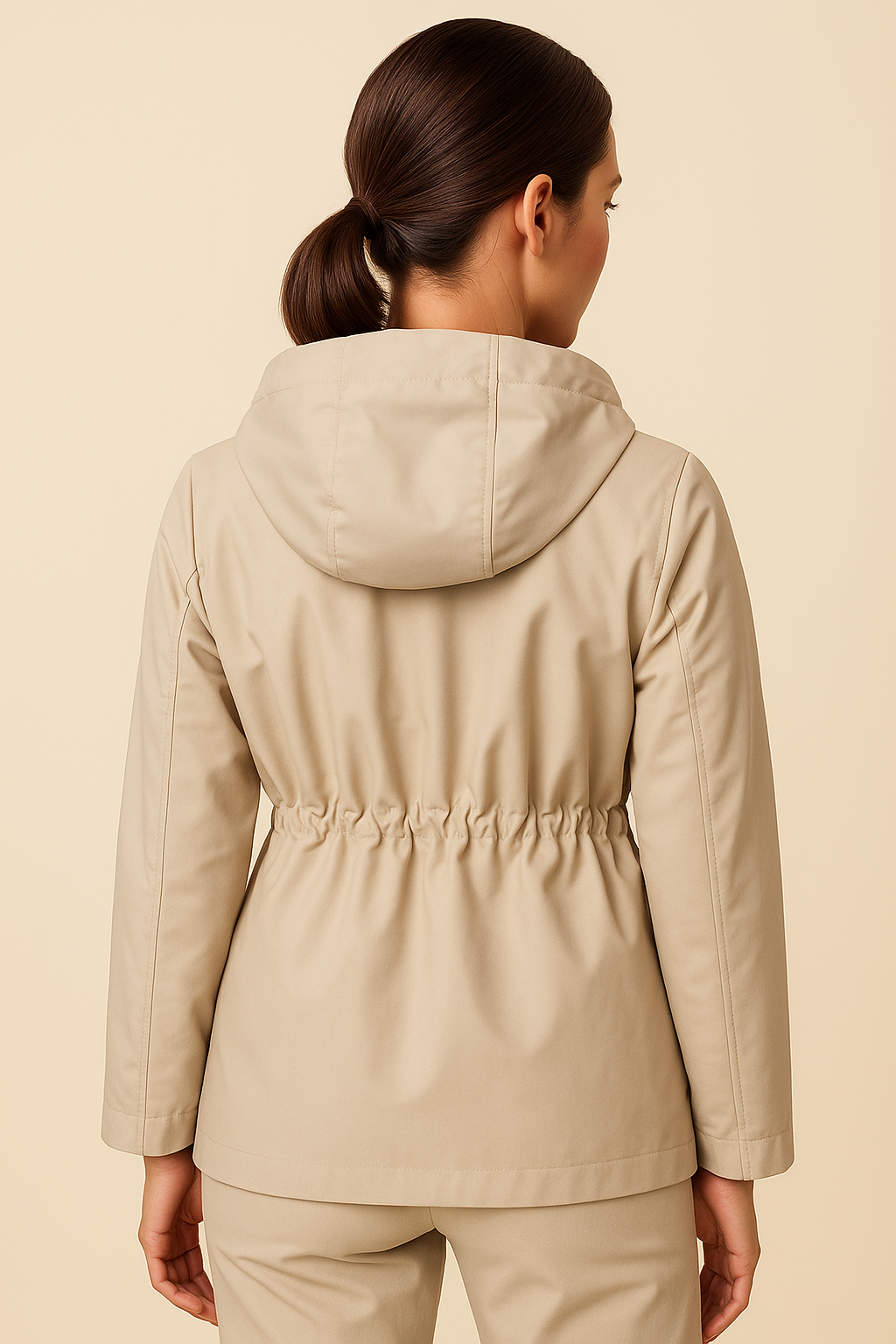 Althea Plus Size Red Hooded Zip-Up Coat