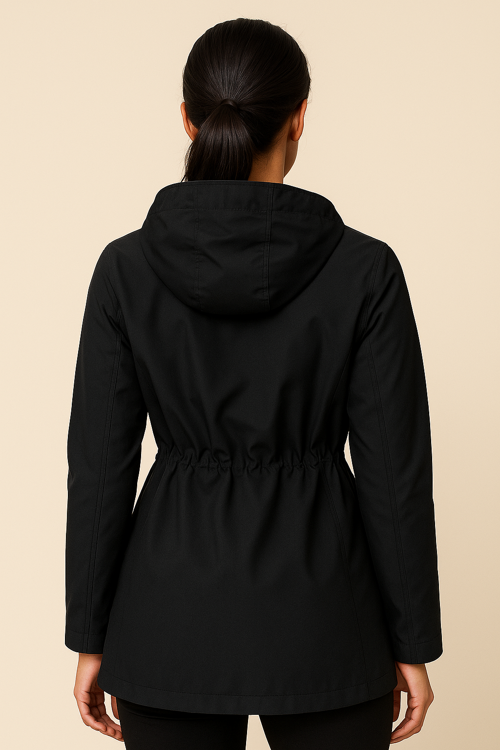 Althea Plus Size Red Hooded Zip-Up Coat