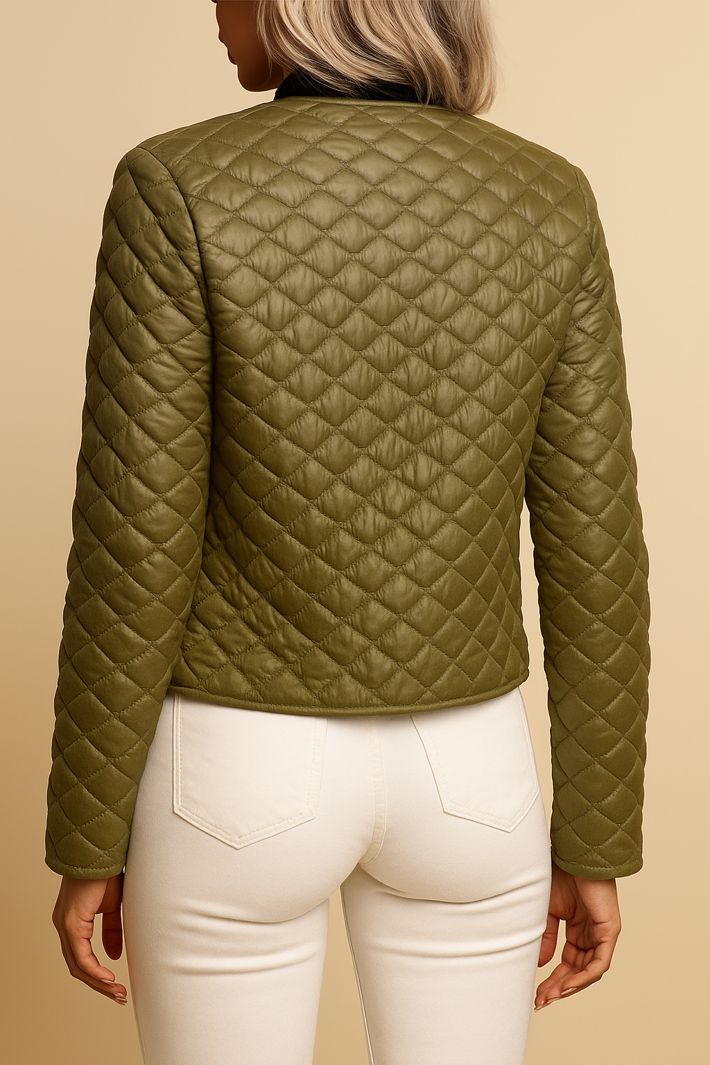 Serena Quilted Lapel Detail Coat