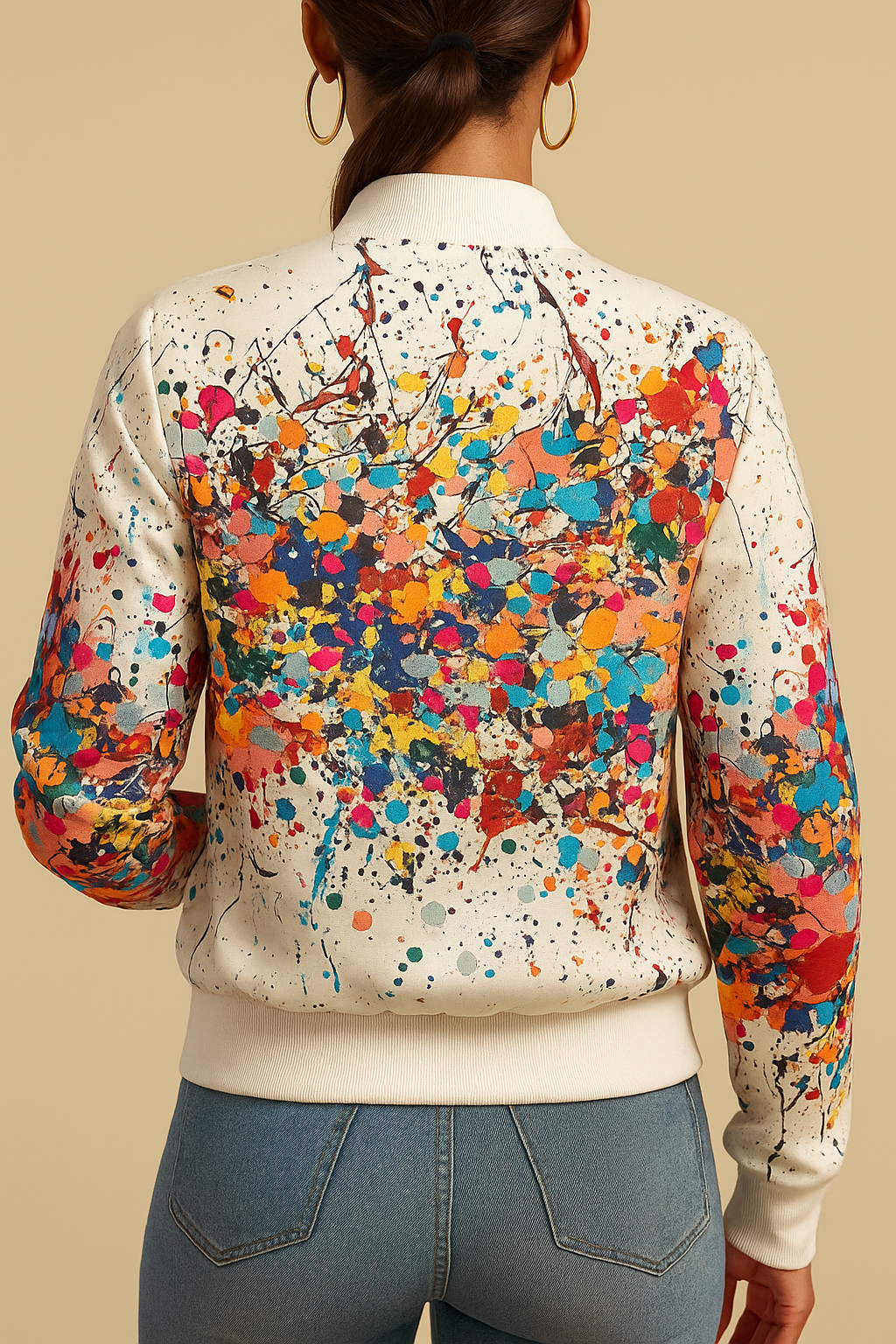 Zyra Vibrant Tie-Dye Print Jacket