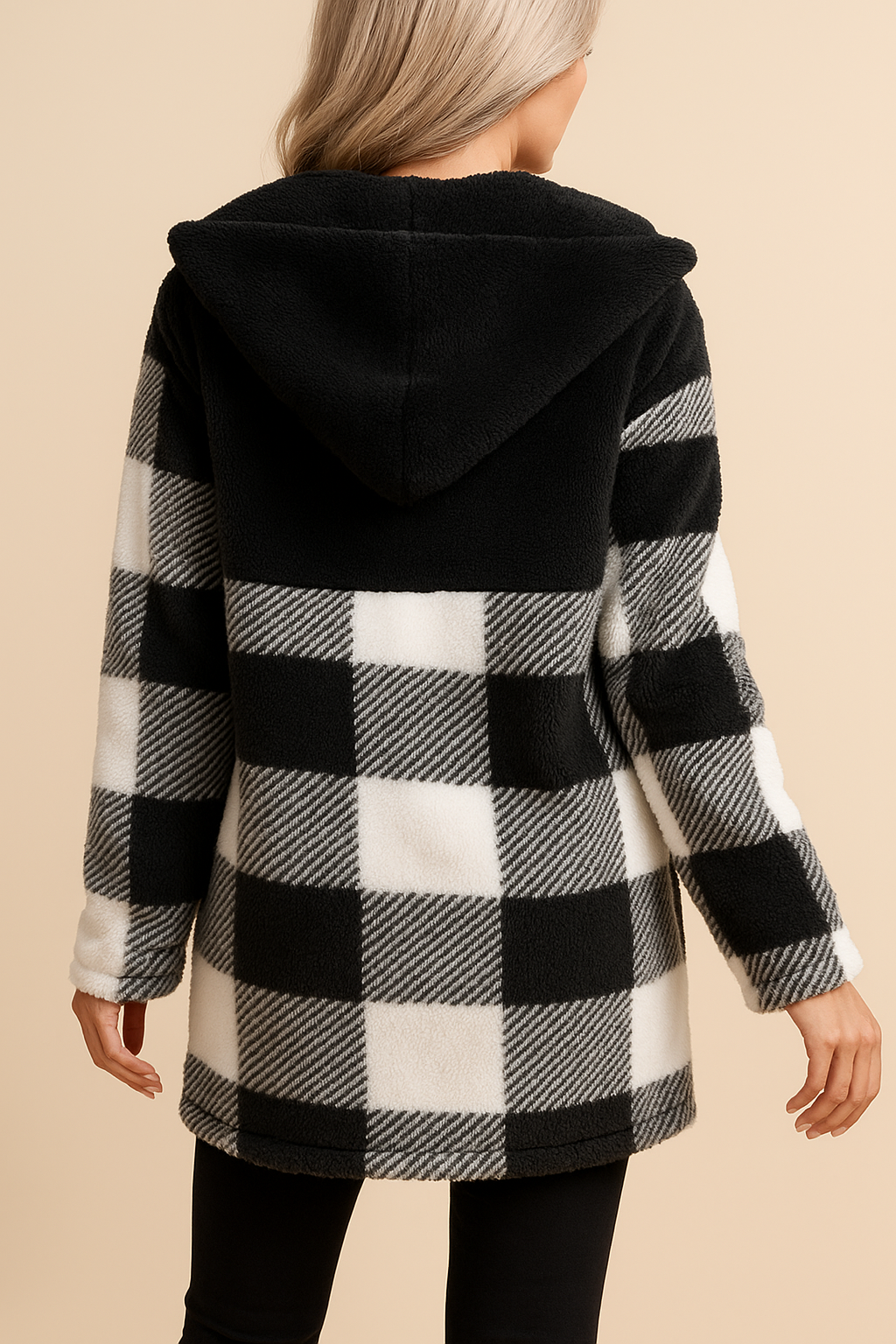 Ophelia Oversized Plaid Faux Fur Coat