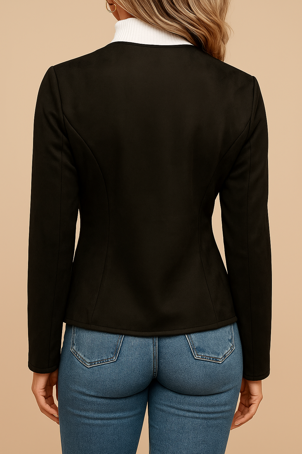 Talia Cropped Round Neck Zip-Up Jacket
