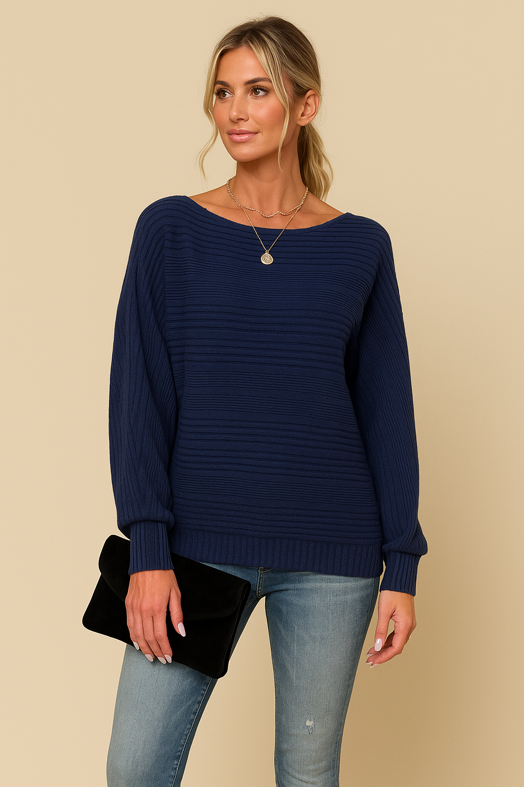 Aria Round Neck Long Sleeve Sweater