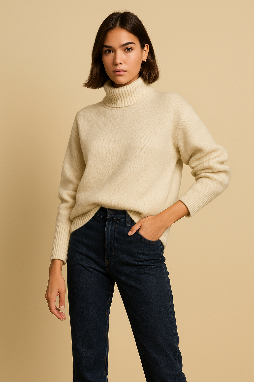 Seraphine Cashmere Turtleneck Sweater