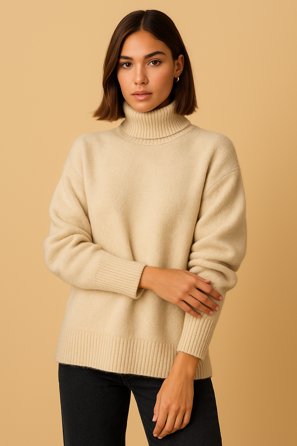 Seraphine Cashmere Turtleneck Sweater