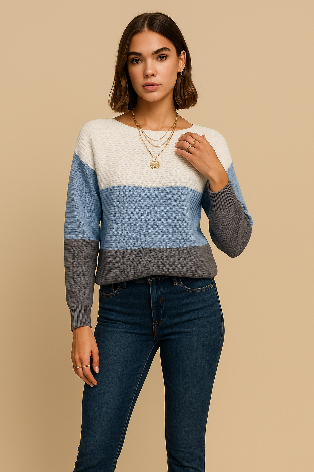 Celina Long Sleeve Knitted Sweater