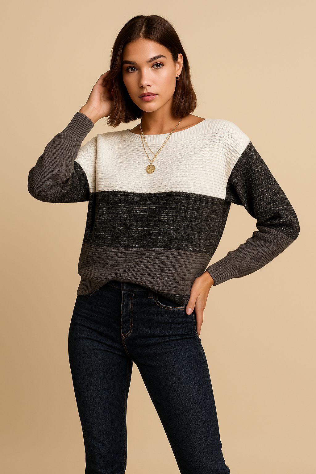 Celina Long Sleeve Knitted Sweater