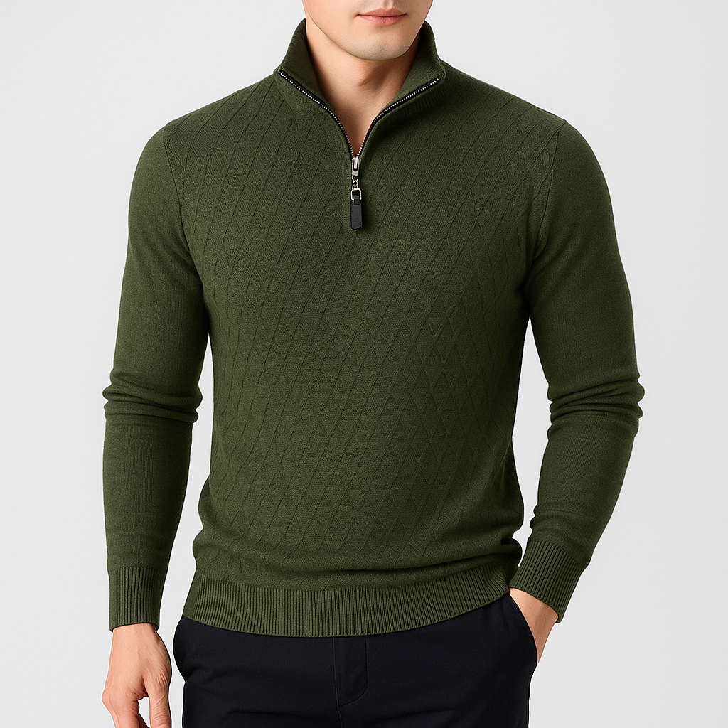 Smith | Quarter-Zip Knit Sweater