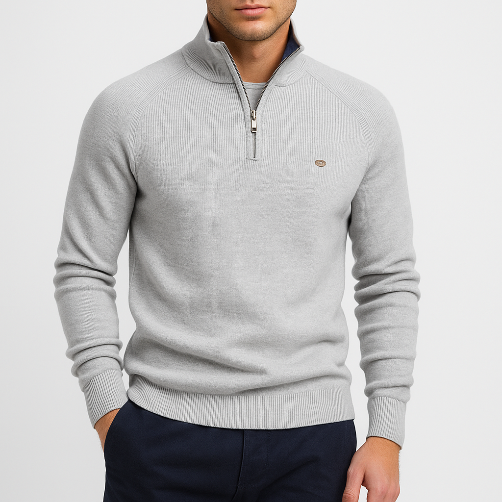 Smith | Cotton Zip Sweater