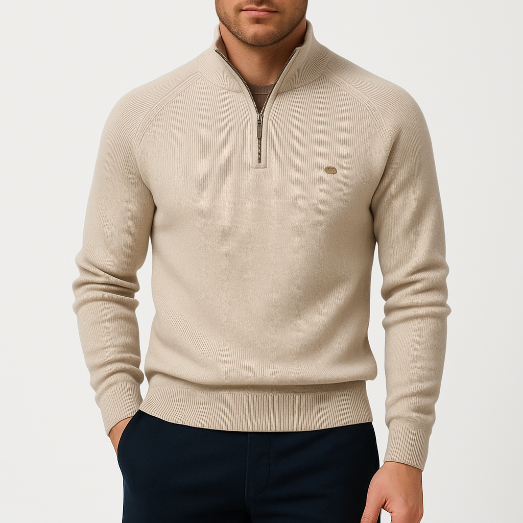 Smith | Cotton Zip Sweater