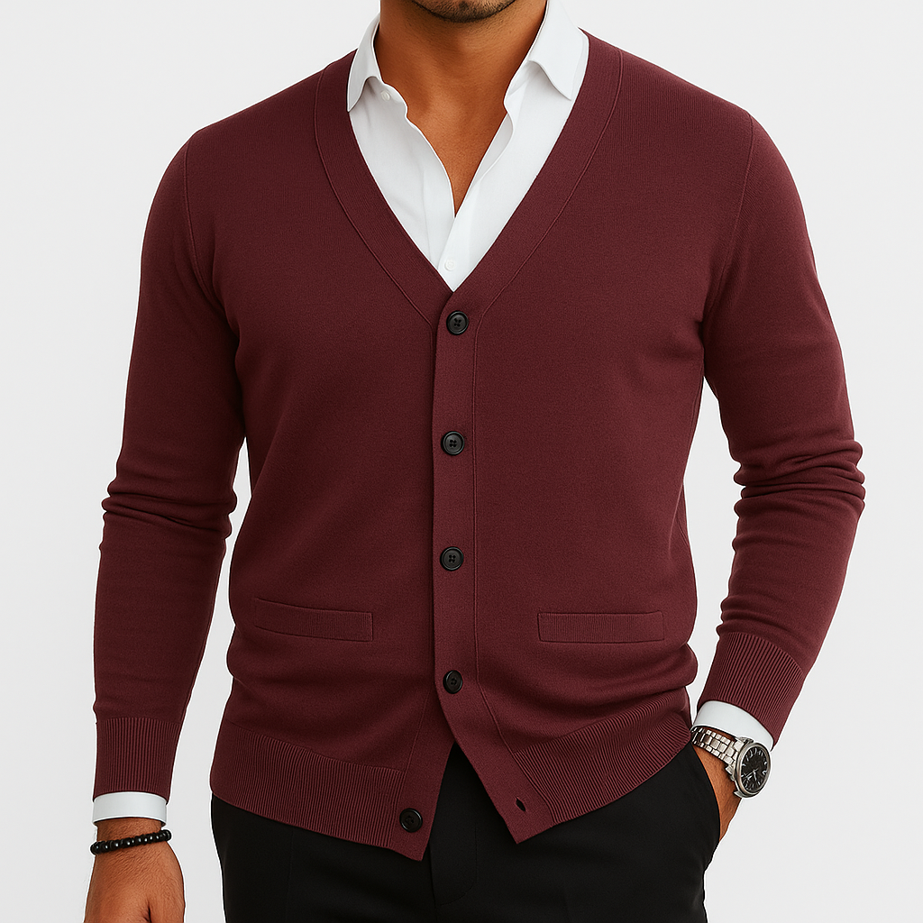 Smith | Classic V-Neck Cardigan