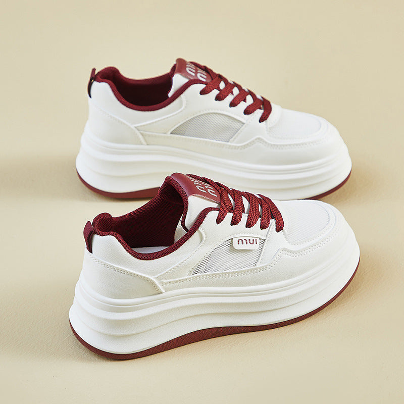 Women's Modern Support White Everyday Platform Sneakers