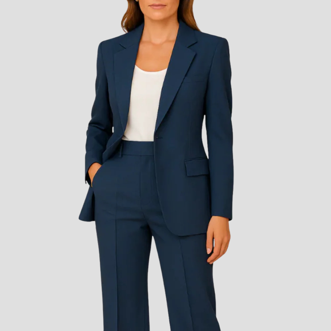 Women's Formal Suit Set Longline Blazer with Matching Trousers