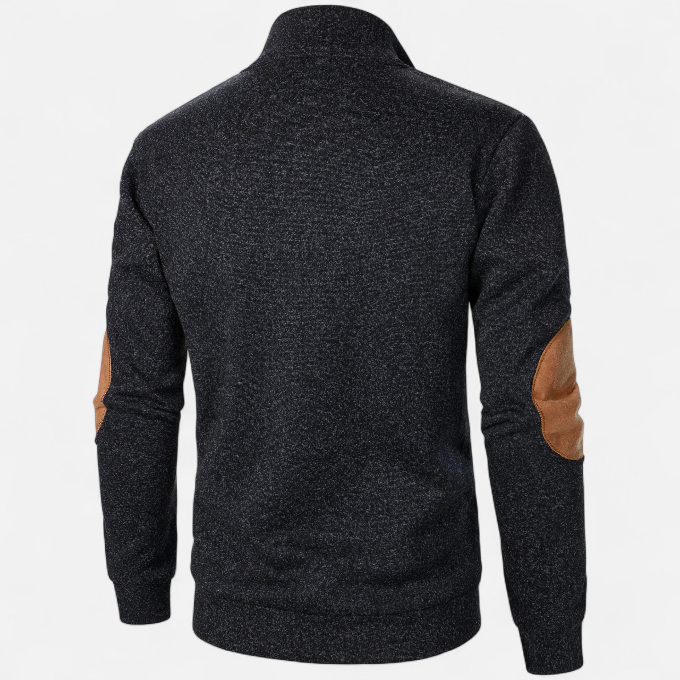 Men’s Knitted Warm Button Jumper with Stand-Up Collar