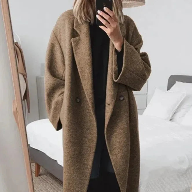 Women's Oversized Double-Breasted Coat