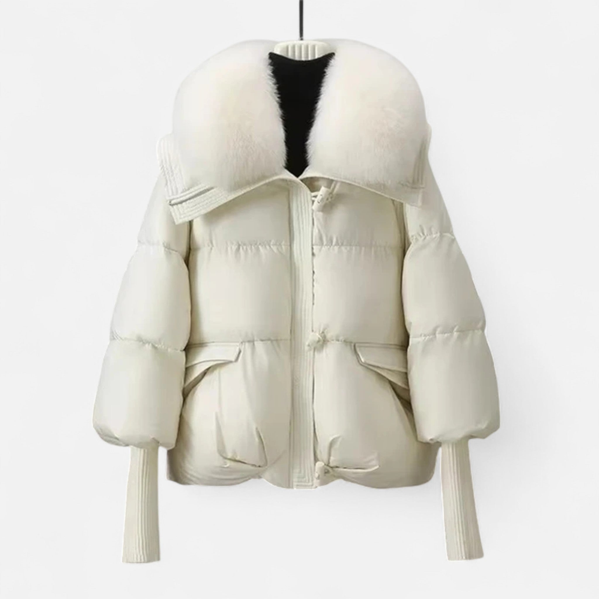 Women’s Versatile Fur-Collar Down Winter Jacket with Thick design