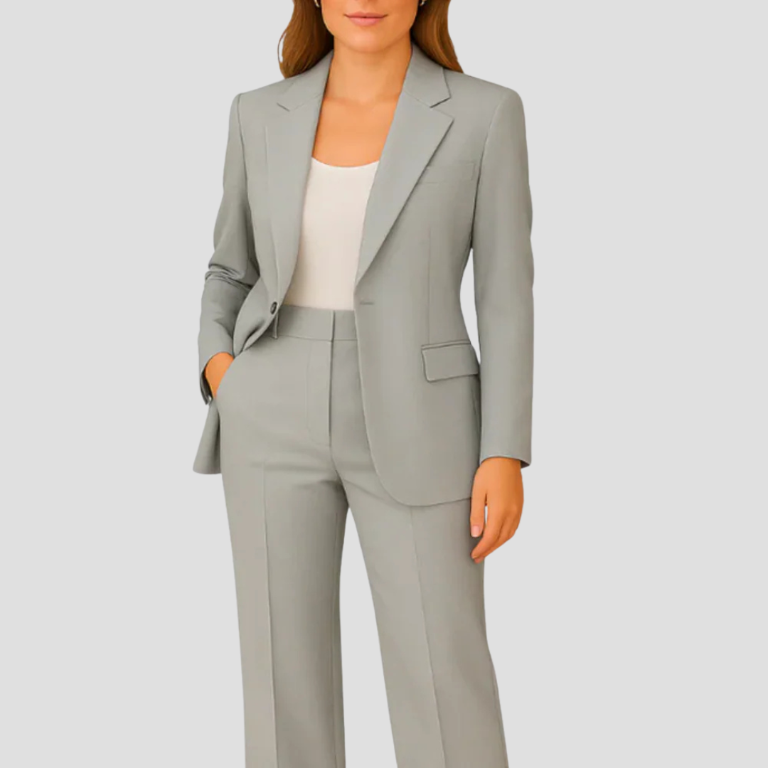 Women's Formal Suit Set Longline Blazer with Matching Trousers